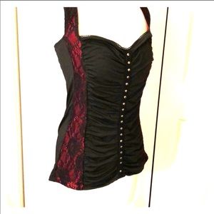 Lucky Brand Black and Red Top